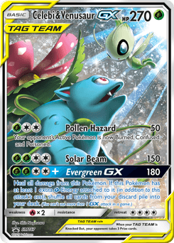 Celebi & Venusaur-GX SM Black Star Promos card