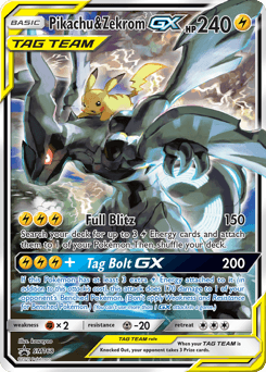 Pikachu & Zekrom-GX SM Black Star Promos card
