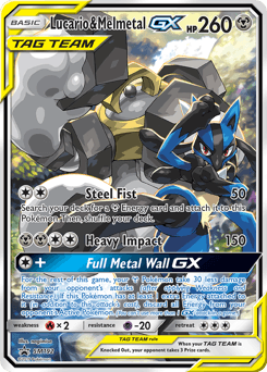 Lucario & Melmetal-GX SM Black Star Promos card
