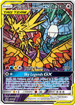 Moltres & Zapdos & Articuno-GX SM Black Star Promos card