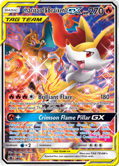 Charizard & Braixen-GX SM Black Star Promos card