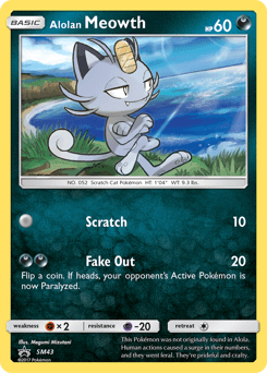 Alolan Meowth SM Black Star Promos card