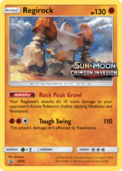 Regirock ★ SM Black Star Promos card