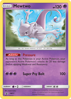 2017 SM Black Star Promos Mewtwo #SM77