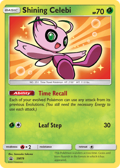 2017 SM Black Star Promos Shining Celebi #SM79