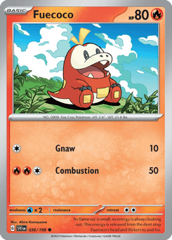 Fuecoco Scarlet & Violet card
