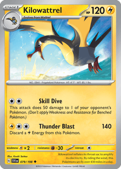 Kilowattrel Scarlet & Violet card