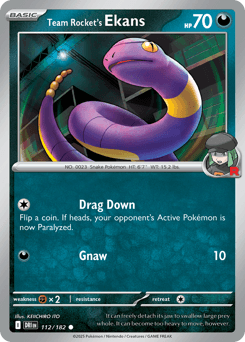 2025 Destined Rivals Team Rocket's Ekans #112