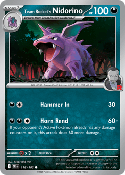 2025 Destined Rivals Team Rocket's Nidorino #118