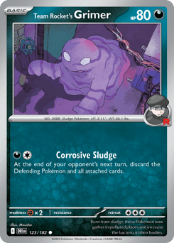 2025 Destined Rivals Team Rocket's Grimer #123