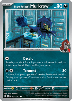 Team Rocket's Murkrow Destined Rivals card