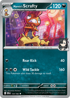 2025 Destined Rivals Marnie's Scrafty #133