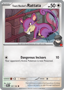 2025 Destined Rivals Team Rocket's Rattata #147
