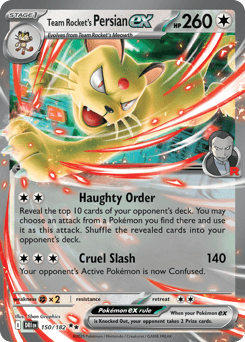 2025 Destined Rivals Team Rocket's Persian ex #150