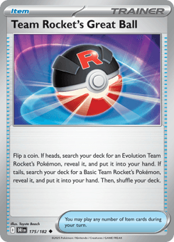 2025 Destined Rivals Team Rocket's Great Ball #175