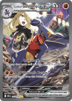 Cynthia's Garchomp ex Destined Rivals card