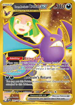 Team Rocket's Crobat ex Destined Rivals card