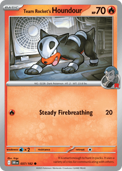 2025 Destined Rivals Team Rocket's Houndour #37