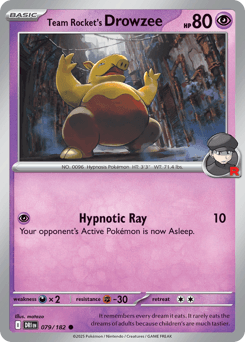 2025 Destined Rivals Team Rocket's Drowzee #79