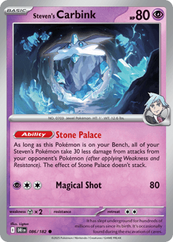 2025 Destined Rivals Steven's Carbink #86
