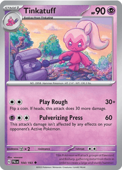 Tinkatuff Paldea Evolved card