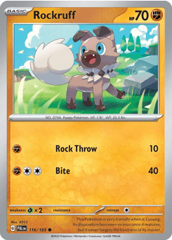 2023 Paldea Evolved Rockruff #116