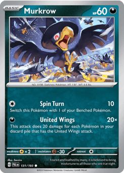 2023 Paldea Evolved Murkrow #131