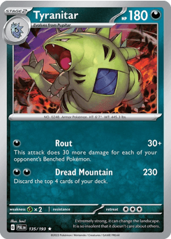 2023 Paldea Evolved Tyranitar #135