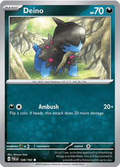 2023 Paldea Evolved Deino #138
