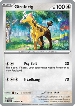 2023 Paldea Evolved Girafarig #154