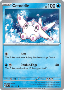 Cetoddle Paldea Evolved card