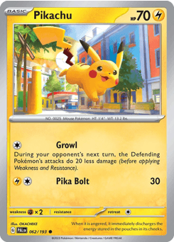 2023 Paldea Evolved Pikachu #62