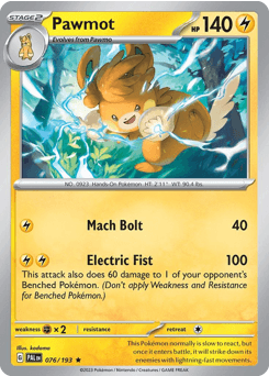 2023 Paldea Evolved Pawmot #76