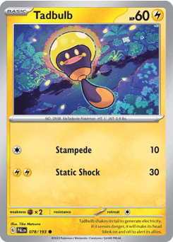 Tadbulb Paldea Evolved card