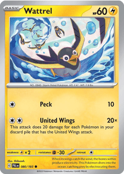 Wattrel Paldea Evolved card