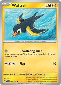 Wattrel Paldea Evolved card