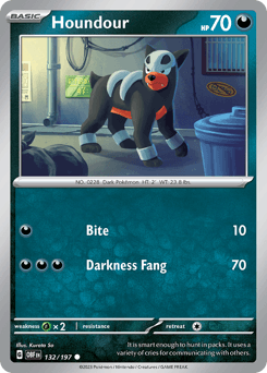 2023 Obsidian Flames Houndour #132