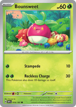 Bounsweet Obsidian Flames card