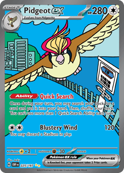 Pidgeot ex Obsidian Flames card