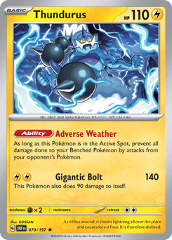 Thundurus Obsidian Flames card
