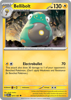 Bellibolt Obsidian Flames card