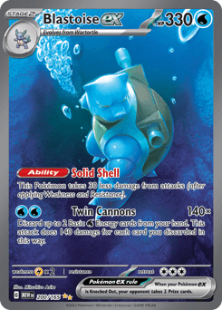 Blastoise ex 151 card