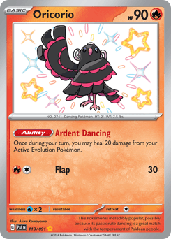Oricorio Paldean Fates card