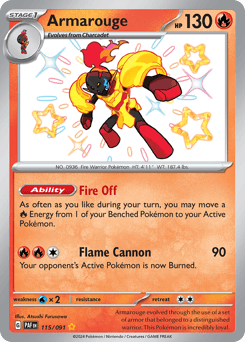 Armarouge Paldean Fates card
