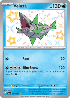 Veluza Paldean Fates card