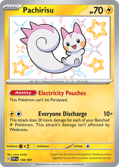 Pachirisu Paldean Fates card
