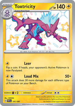 Toxtricity Paldean Fates card