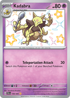 Kadabra Paldean Fates card