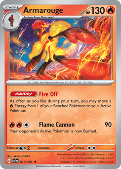 Armarouge Paldean Fates card