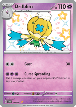 Drifblim Paldean Fates card